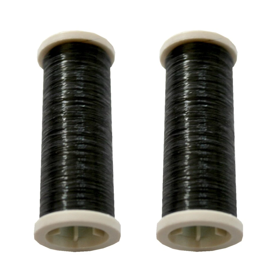 (0,03€/m) Nähmaschinen Garn transparent 2 Rollen je 50 m schwarz (9990) - Bild 1 von 1