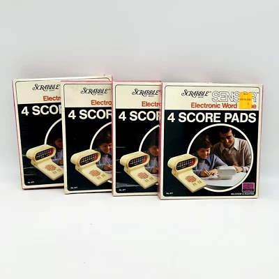 VINTAGE Scrabble Score Pads LOT (4) Sensor Electronic Word Game Sealed NEW NOS - Image 1 of 4