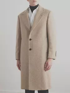 NWT$7995 Brunello Cucinelli Men Cashmere-Wool Herringbone Overcoat 48/ 38US A252 - Picture 1 of 13