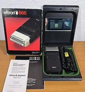 Vtg 80s Eltron Braun 666 Men Electric Shaver Type 5213 W. Germany Original Box - Picture 1 of 17