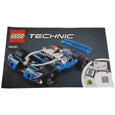 Lego 42091 Technic Police Pursuit INSTRUCTION MANUAL ONLY 2019 Retired 7+ USA Vg - Image 1 of 4