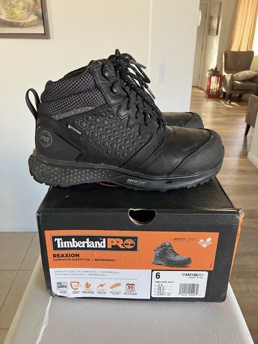 Stivali da lavoro donna Timberland Pro Reaxion nuovi taglia 6 impermeabili punta composita