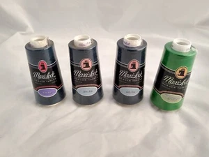 Maxi-Lock lot of 4 serger thread spools 3 Navy and 1 Emerald new sealed NIP - Picture 1 of 4