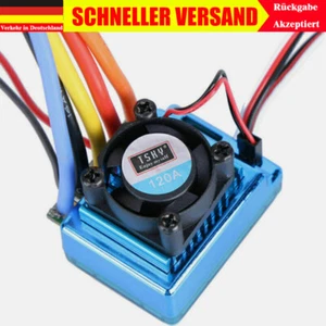 120A ESC Bürstenloser Sensored Brushless Drehzahlregler für 1/10 1/8 Auto Boot. - Bild 1 von 21
