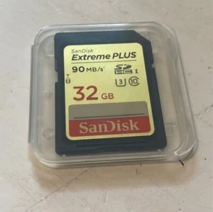 SanDisk SD Card . Extreme Plus . 32GB . 90MB/S - Picture 1 of 1