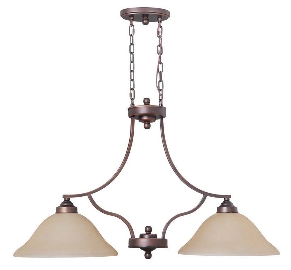 Craftmade Portia Metropolitan Bronze Chandelier/Island With Amber Frosted Glass - Image 1 of 1