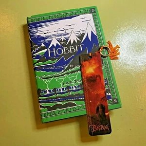 The Hobbit HB HC DJ illustrated by J.R.R. Tolkien w/art by author bookmark+ring - Picture 1 of 11