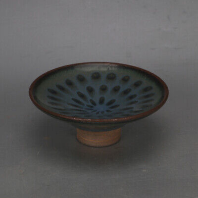 6.1  Collect Chinese Song Porcelain Built Kiln Blue Glaze High Foot Bowl • 104.21$