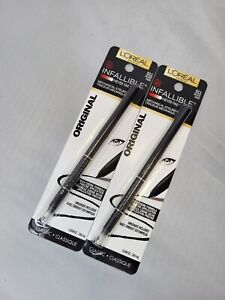 L'Oreal Infallible Eyeliner Black 511 Original Classic Smudger Included LOT of 2