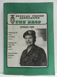 "GREEN BERET" THE DROP MAGAZINE, SPRING 1988 ISSUE, SPECIAL FORCES ASSOCIATION - Picture 1 of 2
