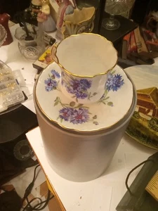 Vtg Hammersley Victorian Violets Fine Bone China Teacup Saucer Set Tea Cup (K4) - Picture 1 of 11