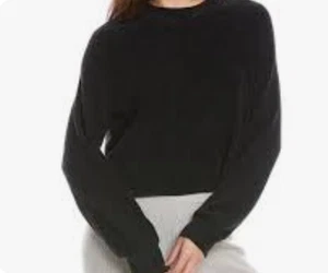 Barefoot Dreams CozyChic Ultra Lite® Drop Shoulder Pullover Schwarz Damen Medium - Bild 1 von 6