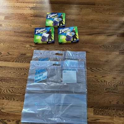 Ziploc Big Bags XXL 20 galones tamaño lote de 3 nuevas cajas selladas 3 bolsas cada una 9+3=11 Foto 1 de 4