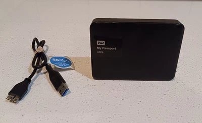 WD My Passport Ultra 2TB External Portable USB Hard Drive WDBMWV0020BBK-05 + USB - Image 1 of 4