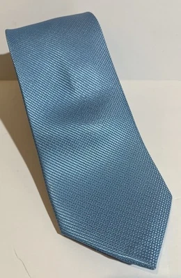 HAINES & BONNER CORBATA AZUL MICRO PUNTO TEJIDO 100% SEDA CUELLO Foto 1 de 4