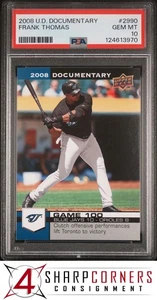 2008 UPPER DECK DOCUMENTARY #2990 FRANK THOMAS HOF POP 1 PSA 10 - Picture 1 of 2