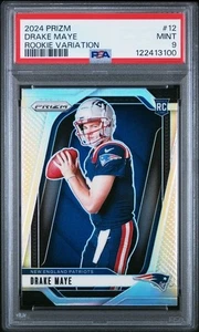2024 Panini Prizm Rookie Variation Drake Maye #12 PSA 9 - Picture 1 of 2