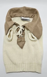 Cream PAMPERED Lace-Up Sweater Dog S Dickens' Closet  pet Size Small - Picture 1 of 7