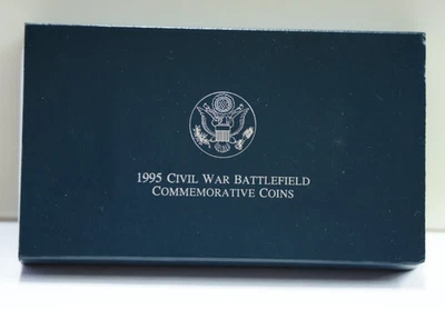 1995-P Unc Civil War Commemorative Silver Dollar $1 Box/COA - Image 1 of 4