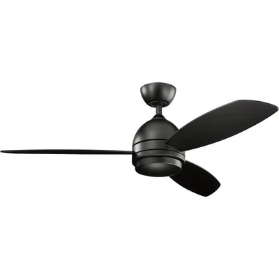 Kichler Lighting 330002SBK Vassar Indoor Ceiling Fan Satin Black - Image 1 of 4