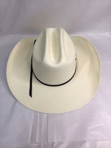 Resistol Bangora Straw Cowboy Hat Size 7 5/8 New with Damaged Brim - Picture 1 of 7