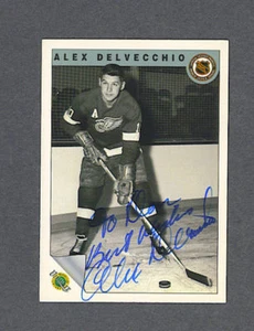 Alex Delvecchio signed Wings 1992 Ultimate Hockey Card - Bild 1 von 1