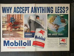 Vintage 1950 Mobiloil Mobil Oil Two Page Original Ad 1221 - Picture 1 of 1