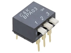 BPA03B Schalter: DIP-SWITCH Anzahl Sektionen: 3 ON-OFF 0,025A/24VDC C&K - Bild 1 von 1