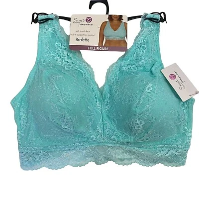 Secret Treasures 全人偶蕾丝胸罩女式 2x 双色扇贝蓝色 — 第 1/4 张图片