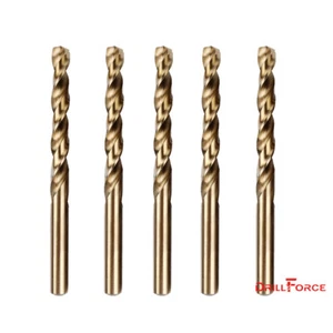 5PCS 3/8" Cobalt Drill Bit Set M35 HSS Jobber Length Twist Drill Bits Tools - Picture 1 of 5