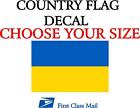 UKRAINIAN COUNTRY FLAG, STICKER, DECAL, 5YR VINYL, Country flag of Ukraine