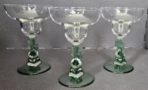 (3) Siesta Man in Sombrero Margarita Glasses, Luminarc Cristal D'Arques France - Imagen 1 de 13