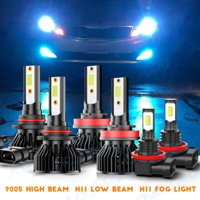 For Toyota Venza 2009-2016 8000K 6X LED Headlight High Low Beam Fog Light Bulbs Foto 1 de 4