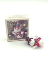 Hallmark 1980 Jolly Snowman Ornament - Vintage Christmas Tree Trimmer Keepsake