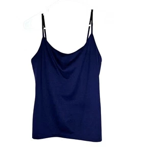 Womens Navy Blue UPF 50+ Cami Tank Top By JudyP M - Imagen 1 de 9