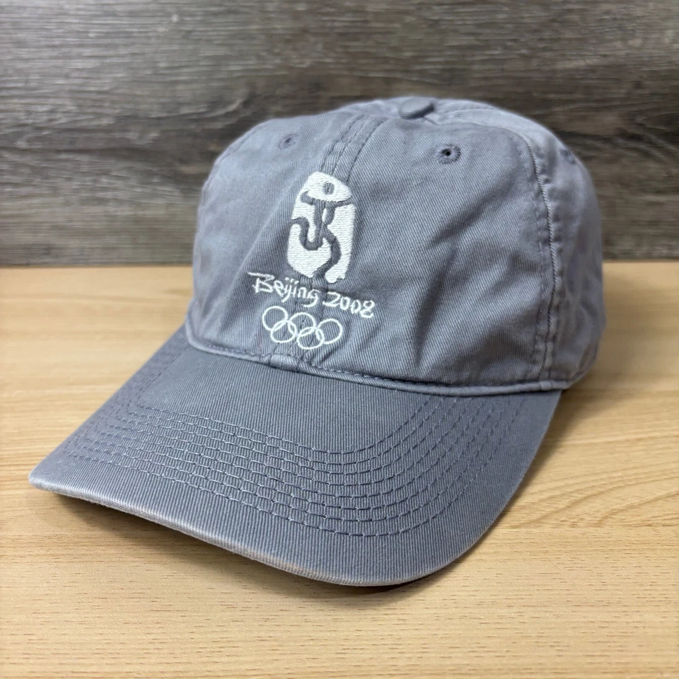 Olympics Hat Cap Strap Back Gray Beijing Adjustable - Image 1 of 4