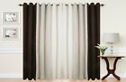 Eyelet Curtains Ring Top Fully Lined Pair Ready Made Curtains  3 Tone Black Grey