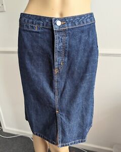 GAP Dark Blue Knee Length Pencil Straight 100% Cotton Denim Skirt Size M