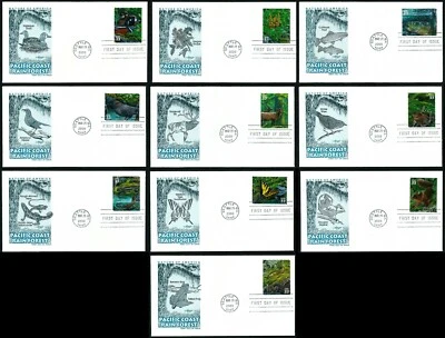 USA, SCOTT # 3378, SET OF 10 ARTMASTER FDC COVERS PACIFIC COAST RAIN FOREST 2000 - Image 1 of 4