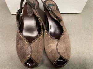 MERE DAMEN DAMEN LACE LINED PEEPTOE STRAP BACK 3 INCH HEEL SCHUHE GRÖSSE 7 NOS - Bild 1 von 6