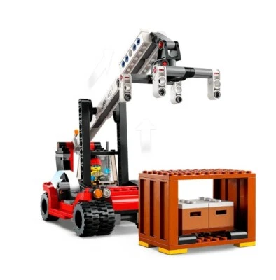 TW LEGO City 60336 Crane Lift Reach Stacker Mini Fig Container Cargo Carriage - Image 1 of 4