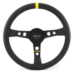 Momo Leder Sportlenkrad Modell MOD. 07 350mm schwarz black steering wheel volant - Bild 1 von 5