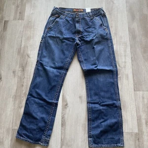 Ariat Work FR Low Rise M4 Boot Mens 36x34 Blue Carpenter Denim Jeans - Picture 1 of 13