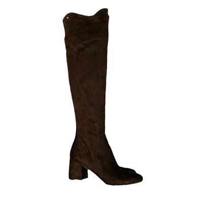 Liz Claiborne Boots Women Size 9.5 M Brown Tall Over Knee Block Heel Yorkshire - Image 1 of 4