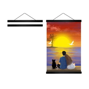 Radezon 24 inch Wide Magnetic Poster Hanger Frame, 24x36 24x18 24x32 Wood Frame - Picture 1 of 6