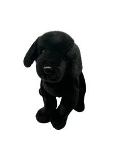 Douglas Cuddle Toy James Black Lab Dog Puppy Animal 1852 Plush 2011 Large 24” - Picture 1 of 16