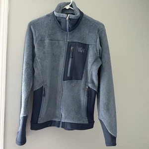 Mountain Hardwear Women's Blue Fleece Jacket Winter Outdoors Hiking Size Medium - Picture 1 of 9