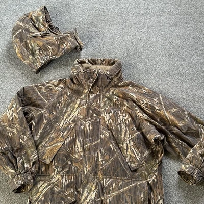 Columbia Jacket Mens Large Brown Mossy Oak Camo Hunting Insulated Hood HM4240 - Image 1 of 4