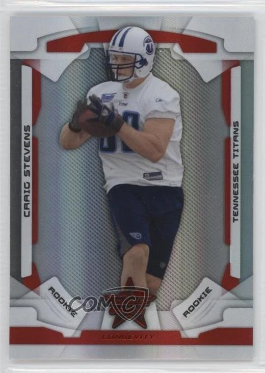 2008 Leaf Rookies & Stars Longevity Rookie Ruby /249 Craig Stevens #189 RC - Image 1 of 2