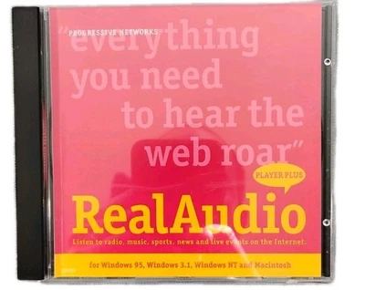 RealAudio Player Plus (1996, Progressive Networks) CD-ROM DISC & Case - Image 1 of 4